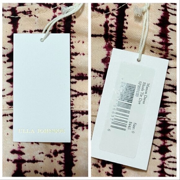 ULLA JOHNSON MANON DRESS Blush Tie Dye, Size 0, Pink, New with tags - Picture 5 of 16